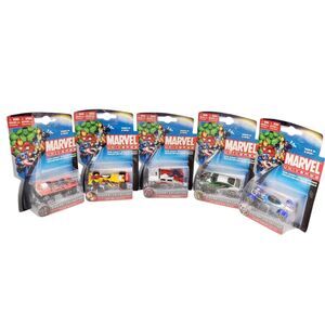 Marvel Universe Cars, Iron Man, Silver Surfer, Red Skull, Dr Doom, Blade 5pc Set